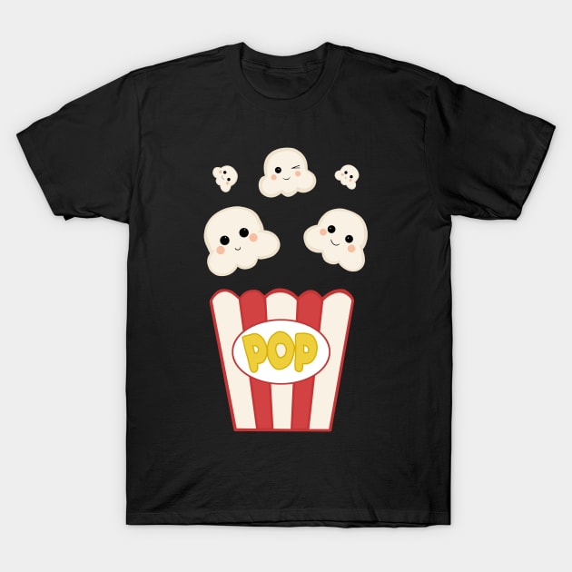 Kawaii Popcorn 1 T-Shirt by valentinahramov